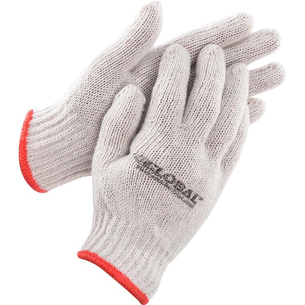 Global Industrial String Knit Gloves, Ladies', 1-Dozen 708354S